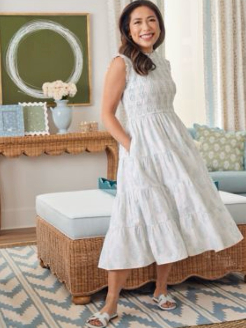 Society Social x Crown & Ivy Smocked Dress